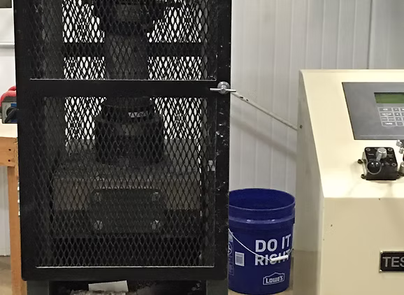 Concrete compression testing